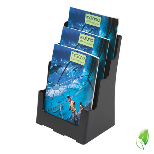 Deflecto 3 Pocket 3 Tier Recycled Brochure Holder A4