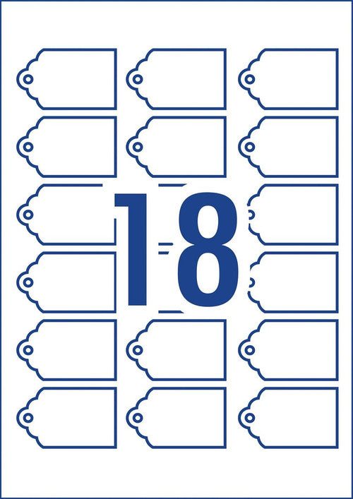 Avery Printable Scallop Pricing Tags 22848 90 Pack 50 x 32mm 18UP