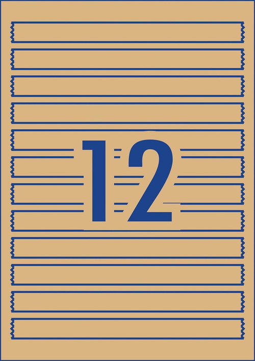 Avery Kraft Brown Wraparound Labels L7145 180 Pack 190 x 16mm 12UP