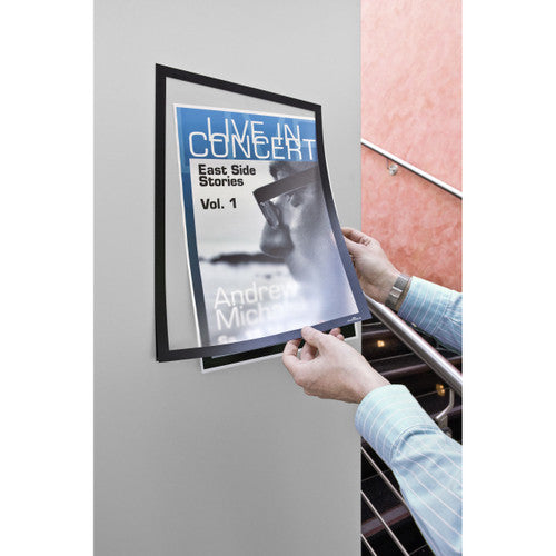 Duraframe A3 Sign Holder Adhesive Back Black