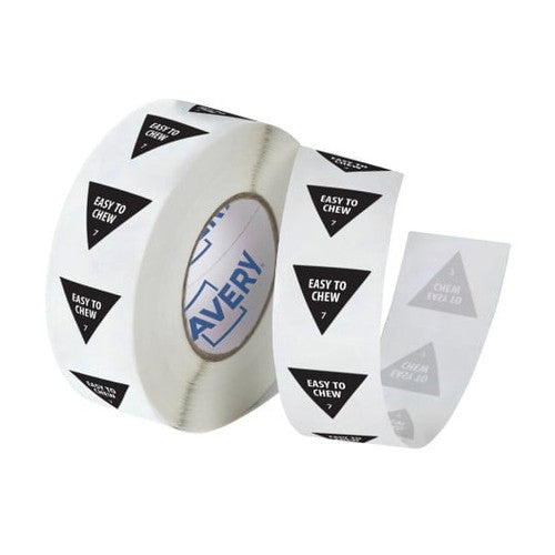 Avery Food Safety Labels 'Easy to Chew' Food Consistency Label 25mm 500 Roll
