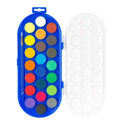 Educational Colours Paint Box Clear Lid 22 Disc
