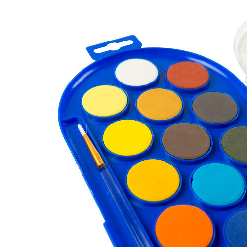 Educational Colours Paint Box Clear Lid 22 Disc