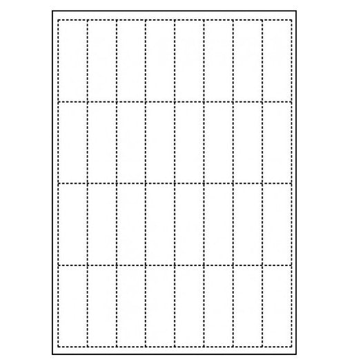 Bala A4 Perforated Card 32 Tags 210 x 296mm 150gsm White Ream of 250