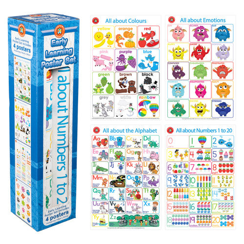 Learning Can Be Fun Early Learning Poster Box Set of 4