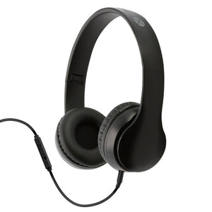 Moki Flip Headphones with Inline Microphone Black