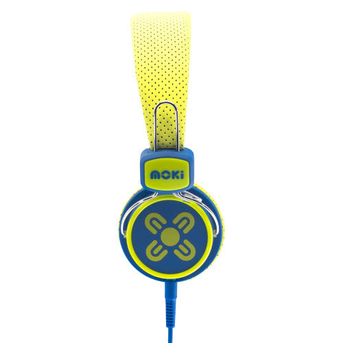 Moki Kid Safe Volume Limited Headphone Yellow Blue