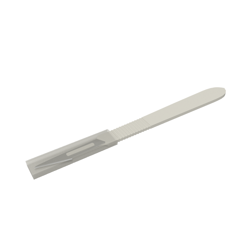 AEROINSTRUMENT Disposable No 10 Scalpel Blade and Handle Sterile showing single-use sterile general-purpose scalpel with No 10 blade for clinical procedures