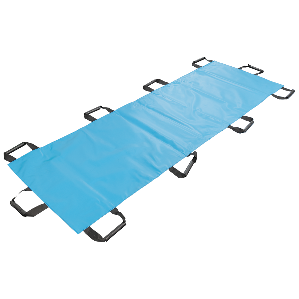 AERORESCUE Soft Stretcher showing lightweight flexible stretcher for confined space, stairwell, and awkward access patient rescue