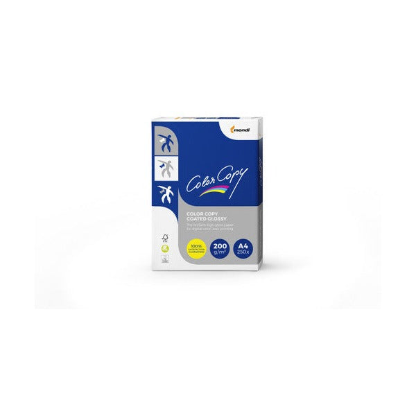 Mondi Colour Copy Coated Gloss Paper 200gsm A4 210 x 297mm Ream of 250 Sheets – view 2