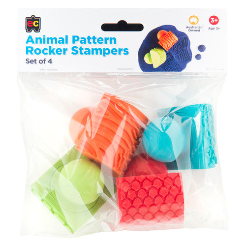 Educational Colours Animal Pattern Rocker Stampers Set of 4