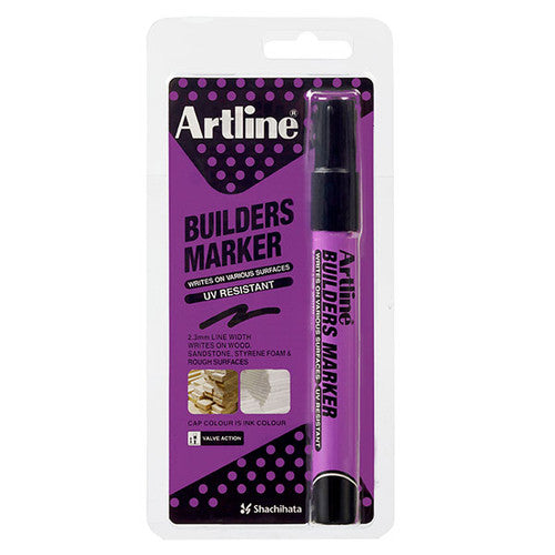 Artline Builders Permanent Marker Black Hangsell Box of 12
