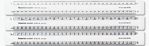 Staedtler Academy Oval 300mm Scale Ruler AS1212-3 961 80-3AS