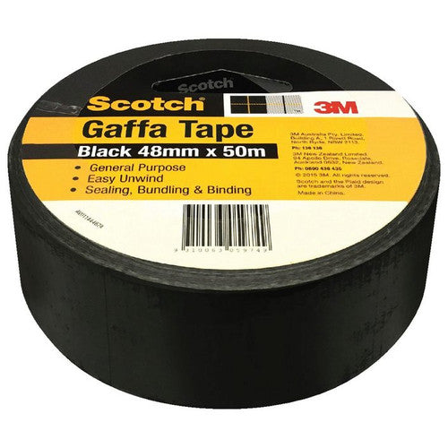 Scotch 933 Gaffa Tape 48mm x 50m Black Carton of 24