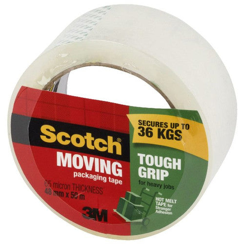 Scotch 3500-AU Tough Grip Moving Tape 48mm x 50m Clear Pack of 6