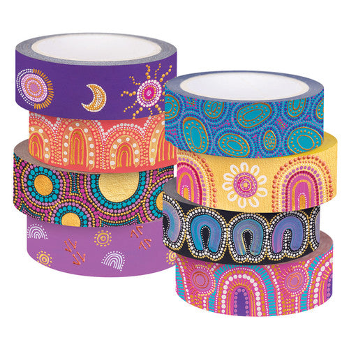 Creative School Supply Contemporary Indigenous Washi Tape Pack of 8