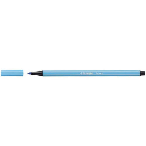 Stabilo Pen 68 Premium Colouring Fibre Tip Pen 1.0mm Azure Box of 10