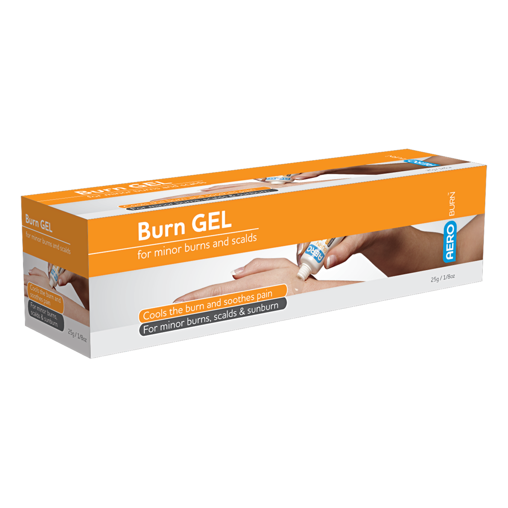 AeroBurn Burn Gel Tube 25g hydrogel burn treatment cooling and soothing for minor burns and scalds