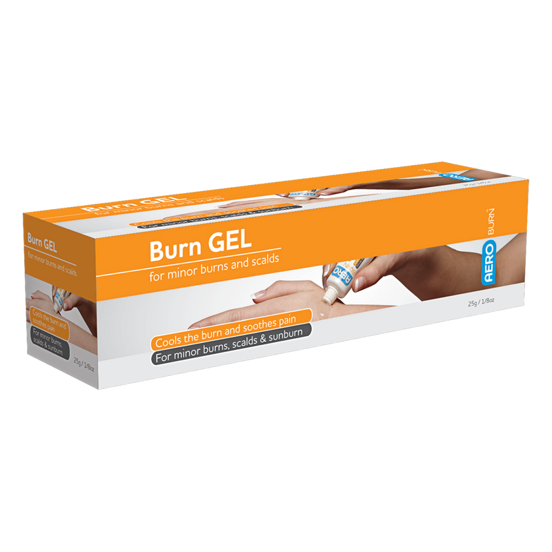 AeroBurn Burn Gel Tube 25g hydrogel burn treatment cooling and soothing for minor burns and scalds
