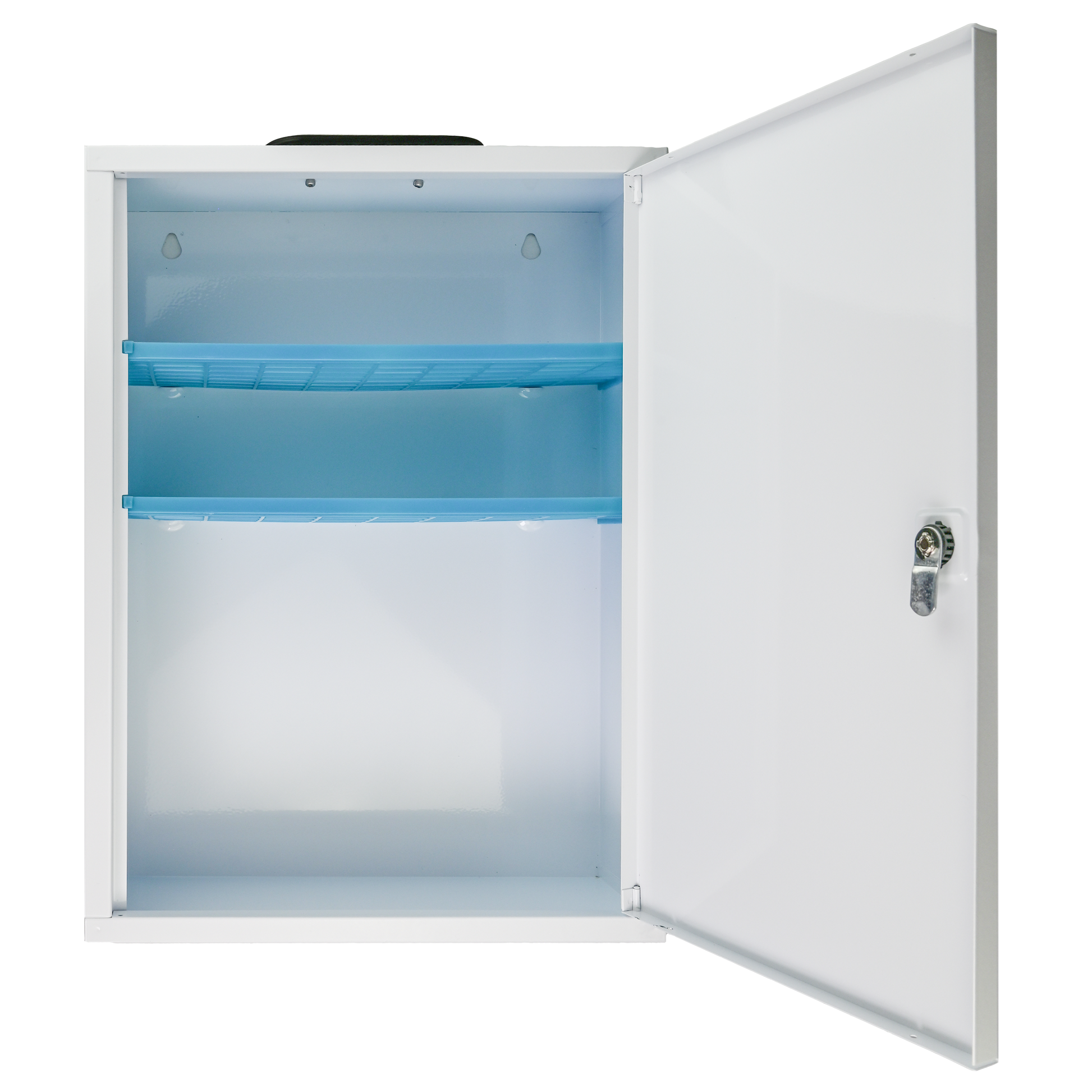 AeroCase Medium Metal First Aid Cabinet 32 x 50 x 16cm wall-mountable metal cabinet for moderate first aid supply storage