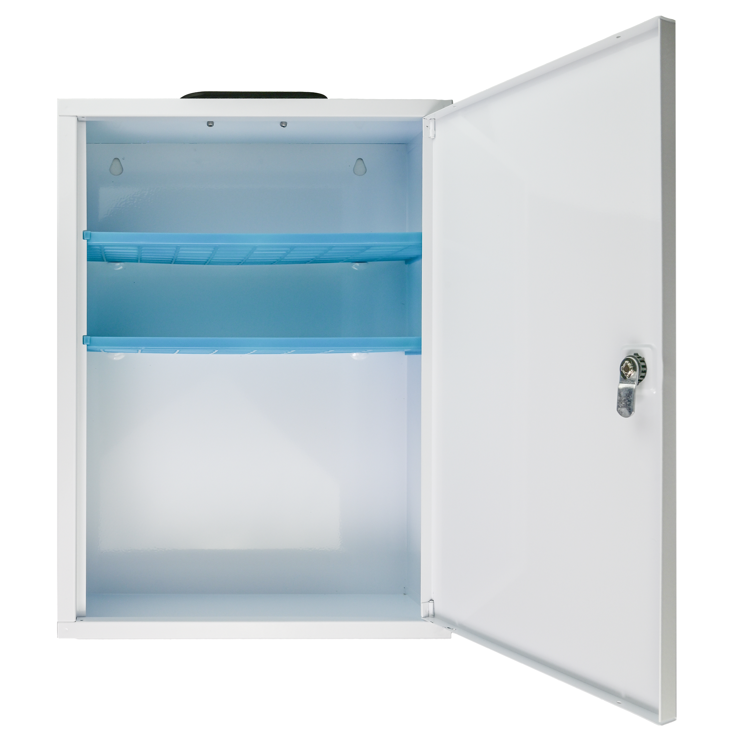 AeroCase Medium Metal First Aid Cabinet 32 x 50 x 16cm wall-mountable metal cabinet for moderate first aid supply storage