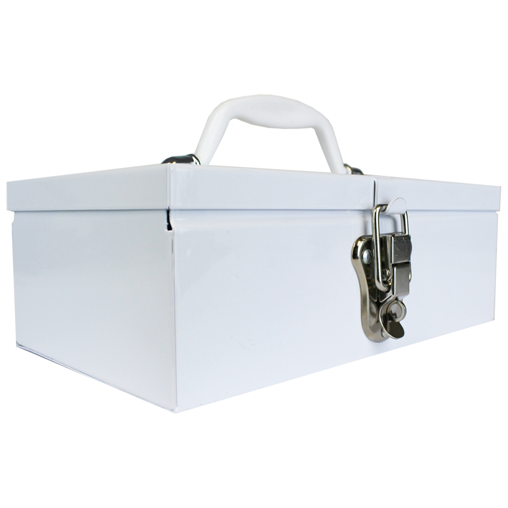 AeroCase Medium Metal First Aid Case 13 x 37 x 16cm durable metal carry case for organised first aid kit storage
