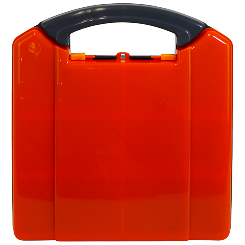 AeroCase Small Medium Orange and Grey Neat Plastic Case 25.5 x 23.5 x 9cm for first aid kit assembly