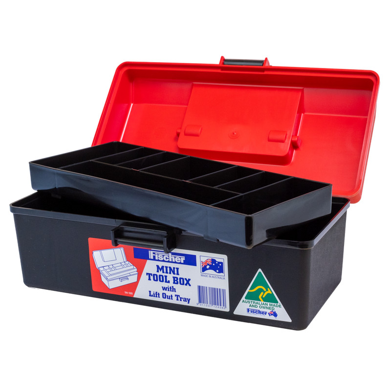 AeroCase Red and Black Plastic Tacklebox with Liftout Tray 15x29x11.5cm