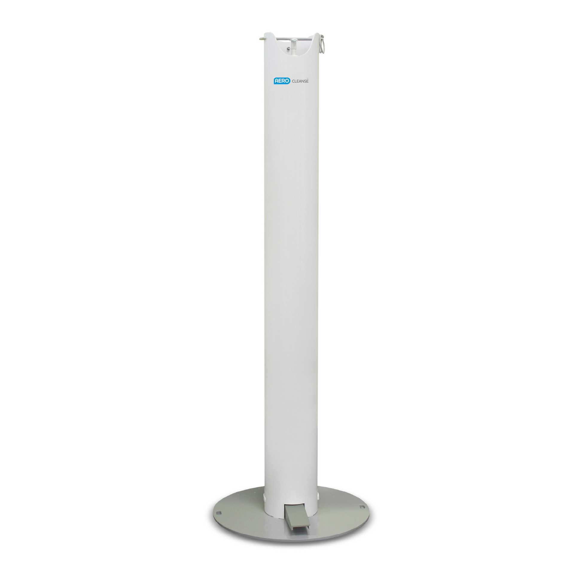 AeroCleanse Sanitiser Station for 1L Bottle no-touch foot-operated hand sanitiser dispensing station for high-traffic environments