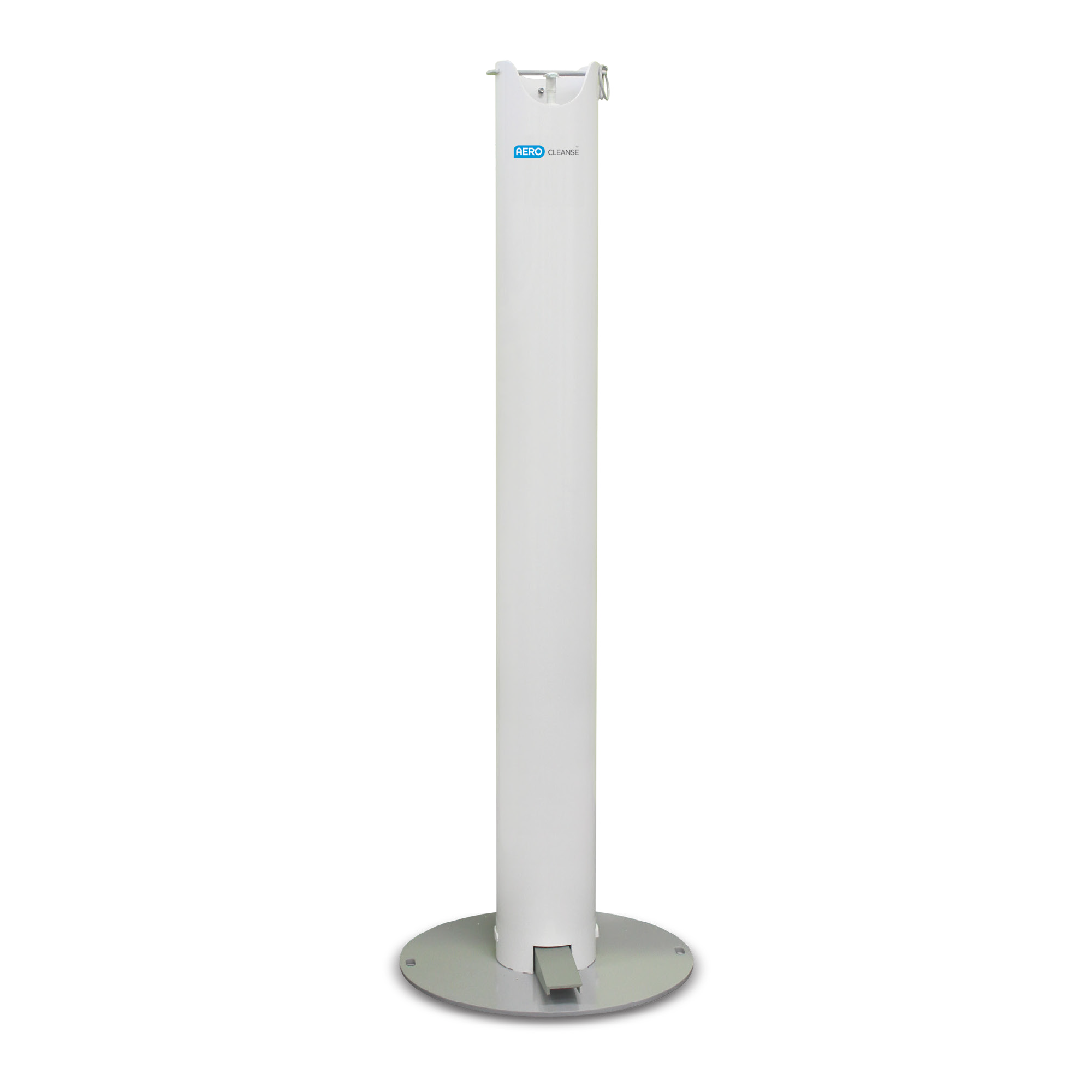 AeroCleanse Sanitiser Station for 1L Bottle no-touch foot-operated hand sanitiser dispensing station for high-traffic environments
