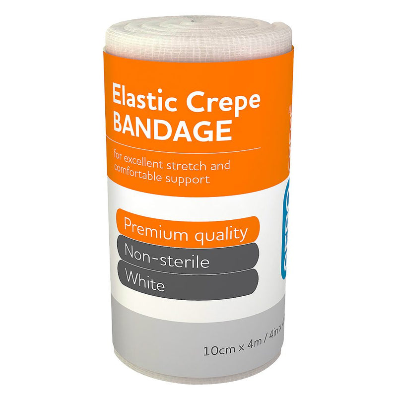 AeroCrepe Elastic Crepe Bandage 10cm x 4M Wrap 12 wide elastic crepe bandage for large limb compression and immobilisation
