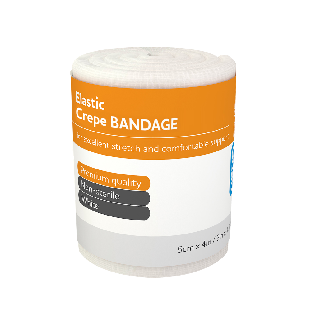 AeroCrepe Elastic Crepe Bandage 5cm x 4m wrap of 12 narrow elastic crepe for wrist