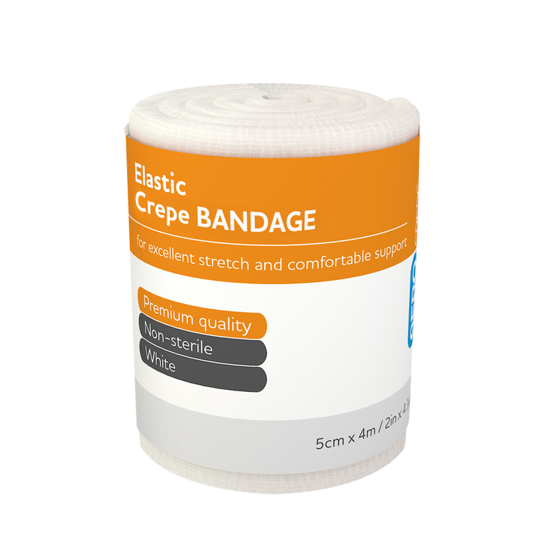 AeroCrepe Elastic Crepe Bandage 5cm x 4m wrap of 12 narrow elastic crepe for wrist