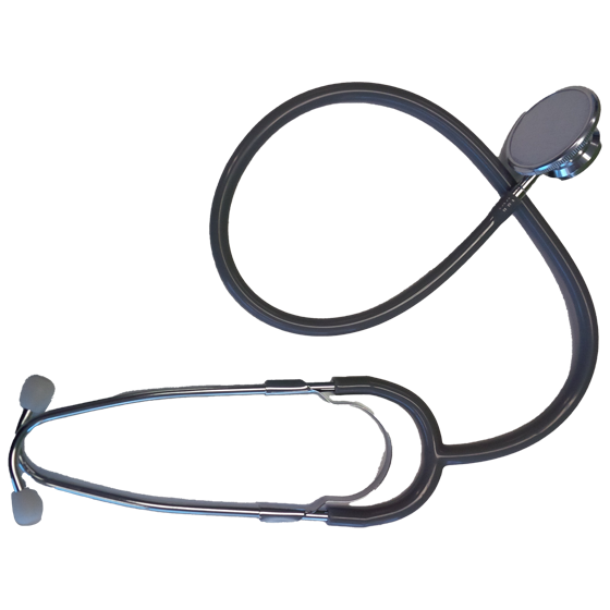 AeroDiagnostic Stethoscope Dual Head Economy Black stainless steel clinical auscultation
