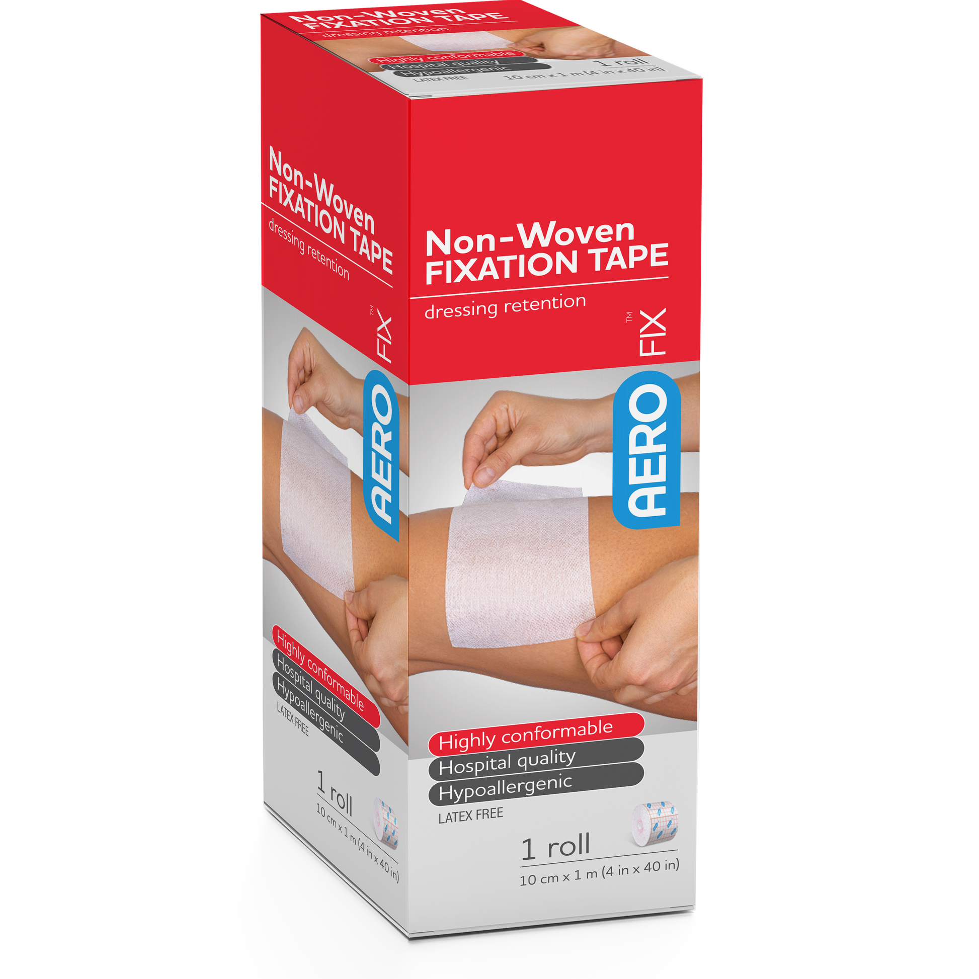 AeroFix Non-Woven Fixation Tape 10cm x 1m hypo-allergenic wide fixation tape