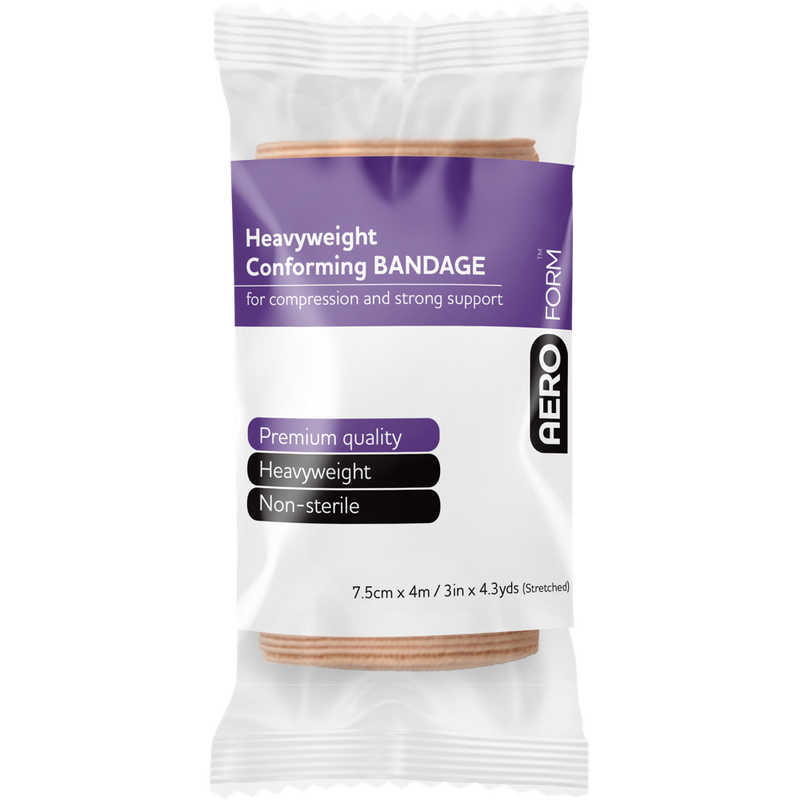 AeroForm Heavyweight Conforming Bandage 7.5cm x 4m wrap of 12 conforming bandage for wound retention