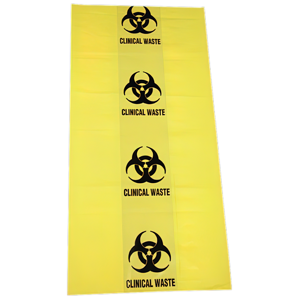 AeroHazard Biohazard Clinical Waste Bag 10L 40um 350 x 470mm yellow clinical waste bag for healthcare and first aid waste disposal