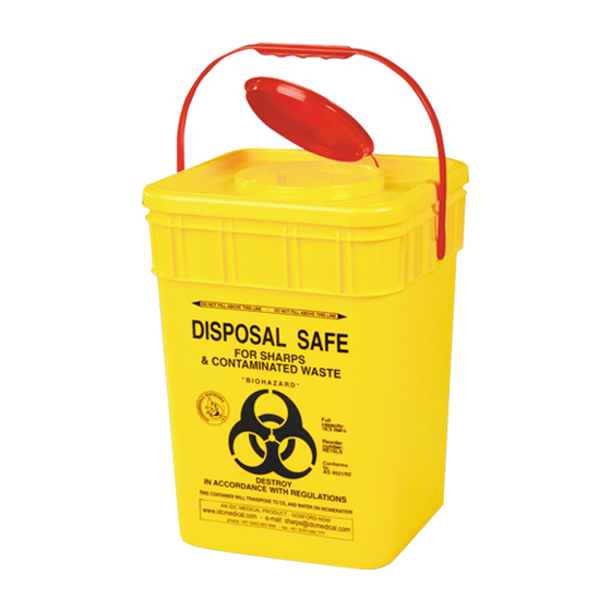 AeroHazard Sharps Disposal Container 17.5L large-volume compliant sharps container