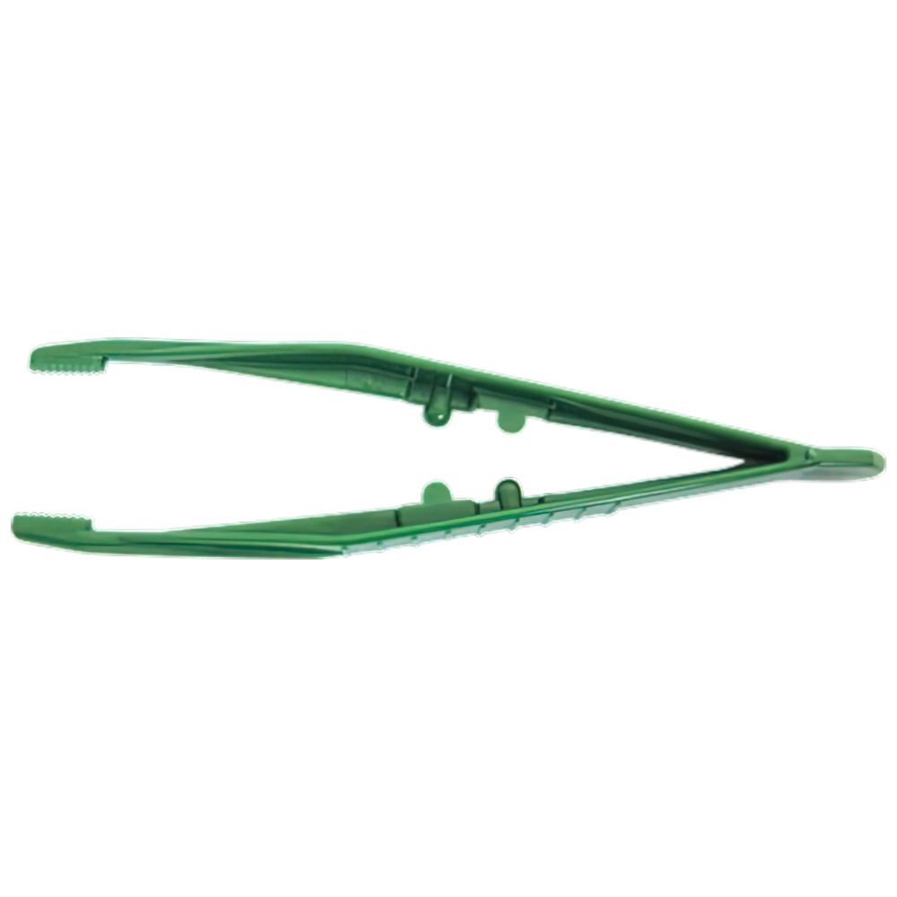 AeroInstrument Disposable Plastic Forceps 10.7cm single-use grasping instrument for hygienic first aid and clinical tasks
