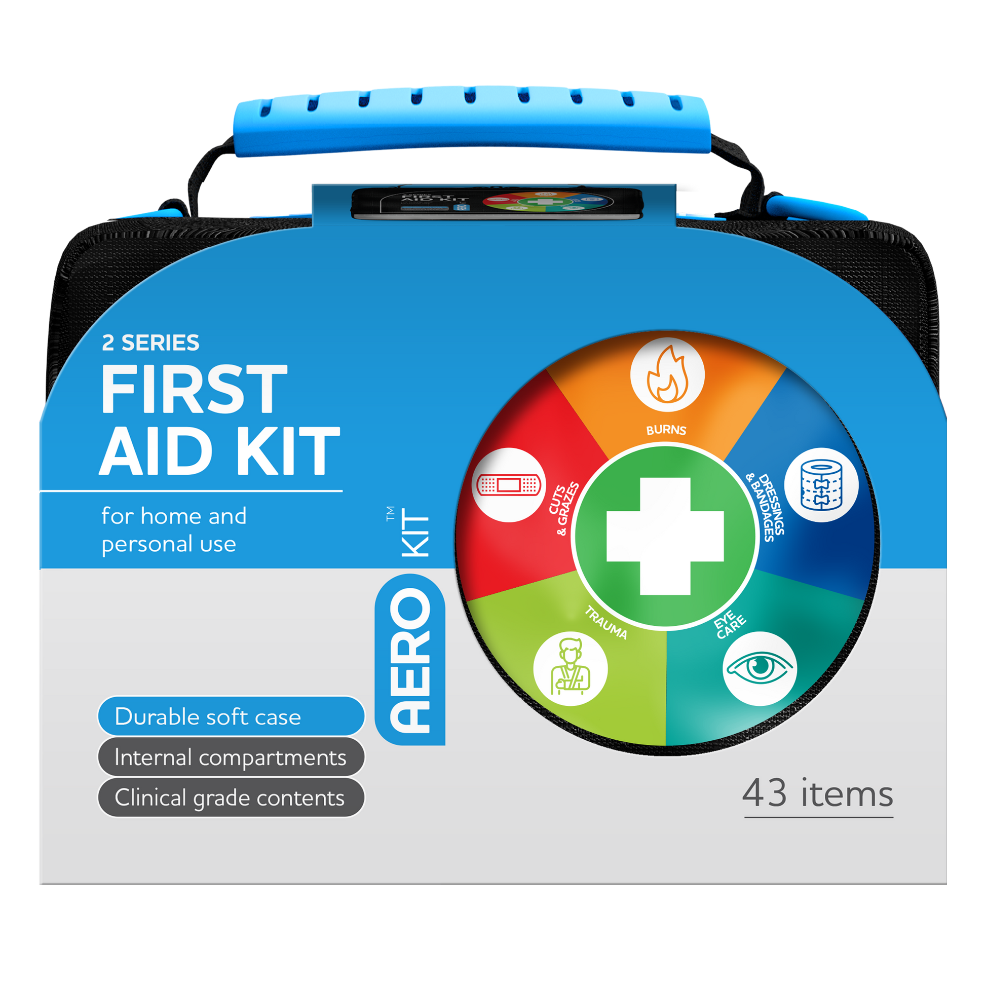 AeroKit 2 Series First Aid Kit Softpack Black compact portable black softpack
