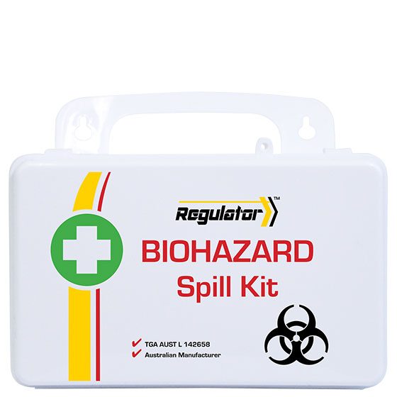 AeroKit Regulator Biohazard Plastic Spill Kit 13 x 21 x 7.5cm complete bodily fluid spill management kit