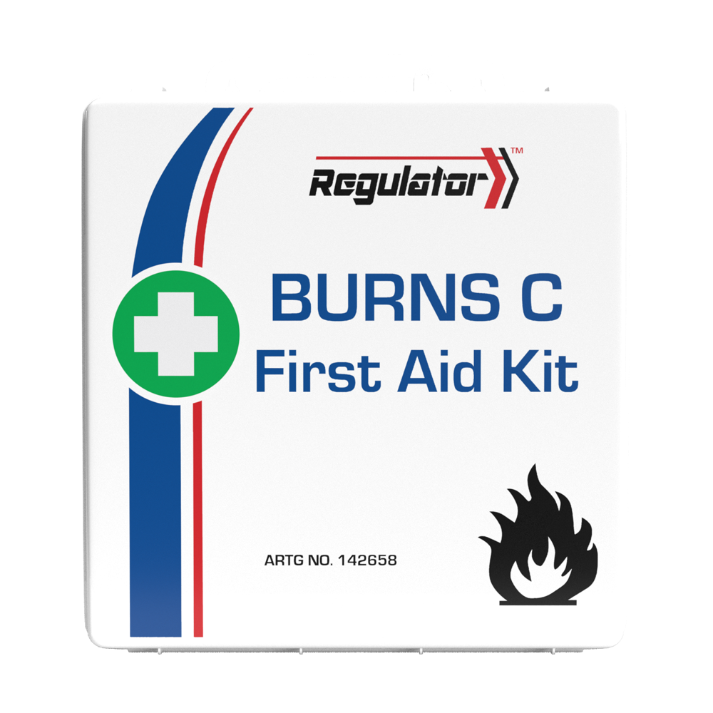 AeroKit Regulator Burns C First Aid Kit 24 x 24 x 7.5cm burns-specific compliance first aid kit for workplace burn risk