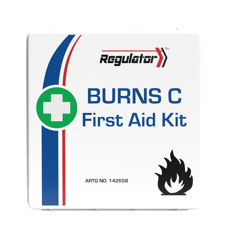 AeroKit Regulator Burns C First Aid Kit 24 x 24 x 7.5cm burns-specific compliance first aid kit for workplace burn risk