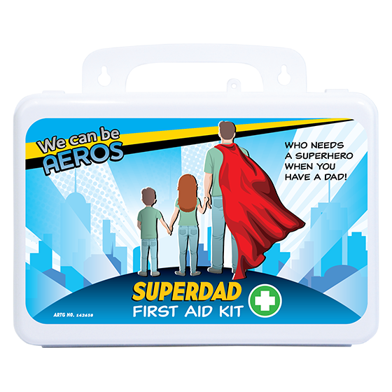 AeroKit SuperDad 2 Series Plastic Waterproof First Aid Kit compact pre-stocked household and outdoor first aid kit