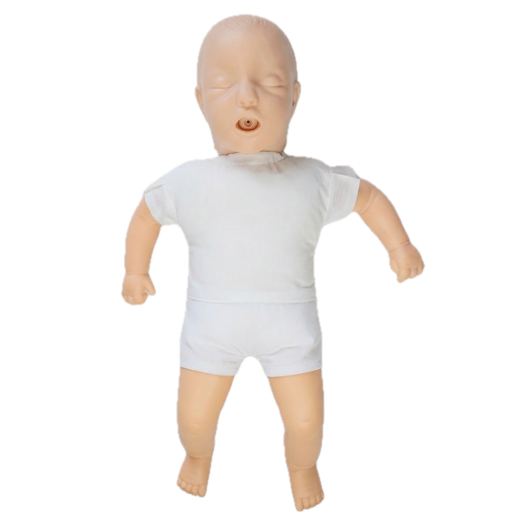 AeroLEARN Infant Manikin showing infant-sized CPR training manikin for paediatric resuscitation and PALS infant CPR skills training