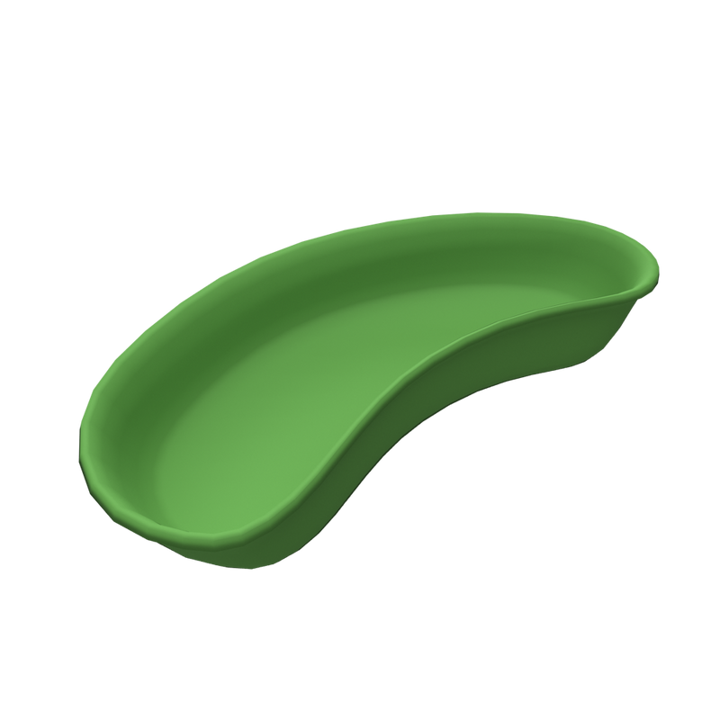 AeroSupplies Disposable Green Plastic Kidney Dish 700mL 230mm large green kidney dish