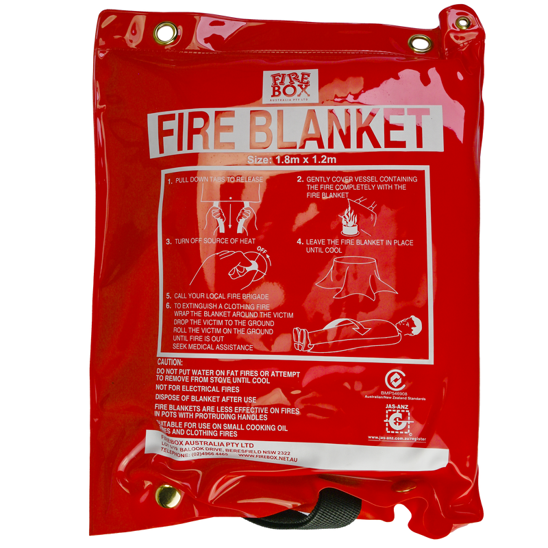 AeroSupplies Fire Blanket Small 1M x 1M compact Class F fire blanket