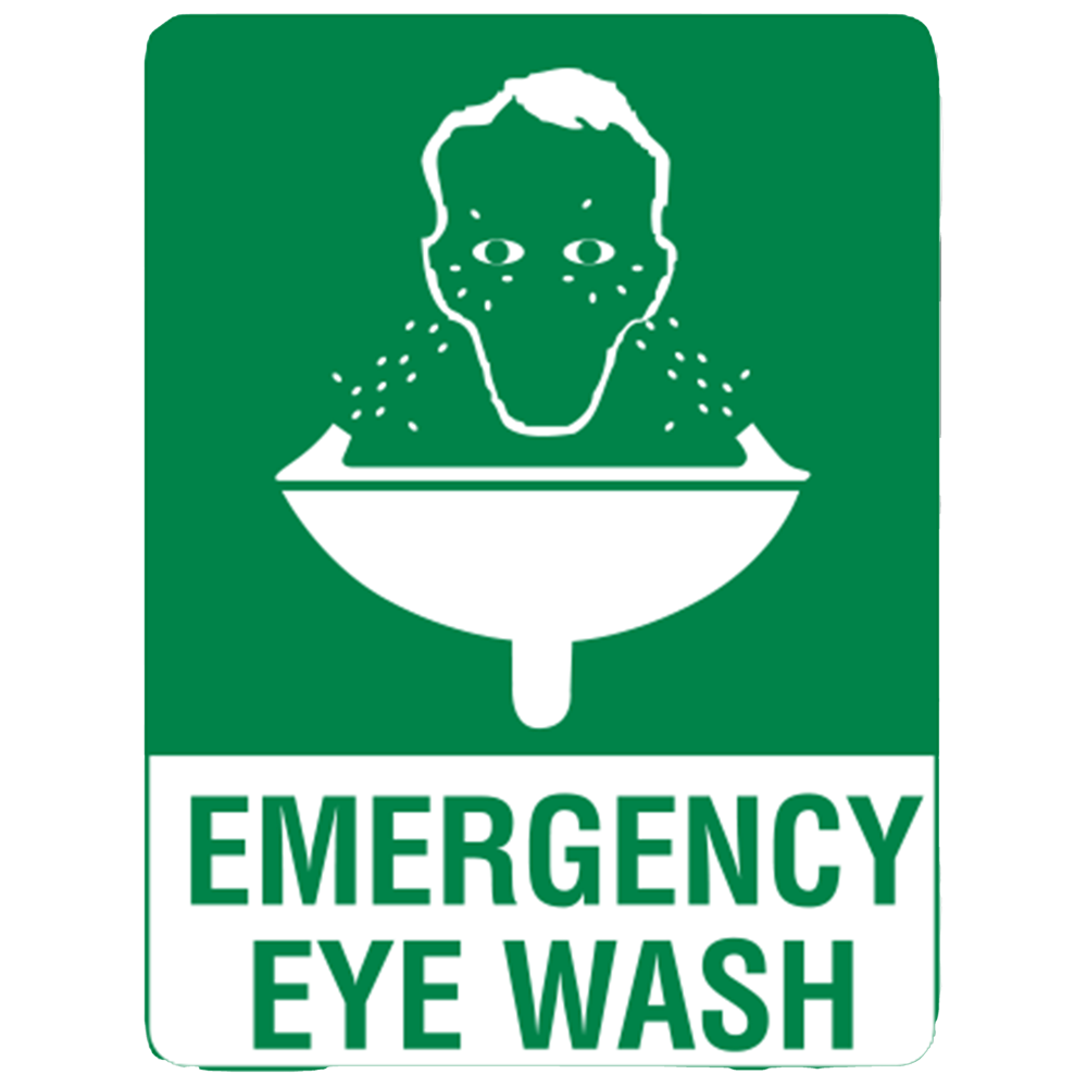 AeroSupplies Small Metal Emergency Eyewash Sign 30 x 22.5cm durable metal eyewash station identification sign