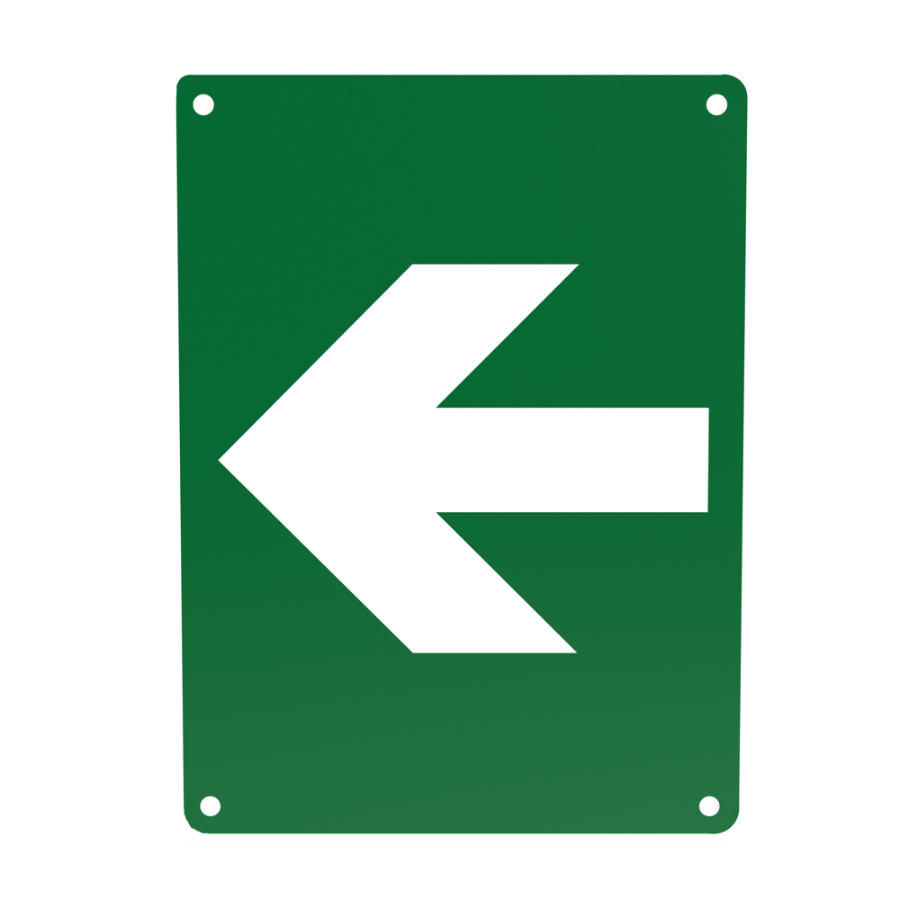 AeroSupplies Small Poly Arrow Sign 30x22.5cm directional first aid sign