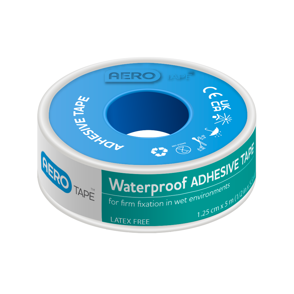 AeroTape Waterproof Adhesive Tape 1.25cm x 5m strong waterproof dressing fixation tape